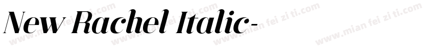 New Rachel Italic字体转换